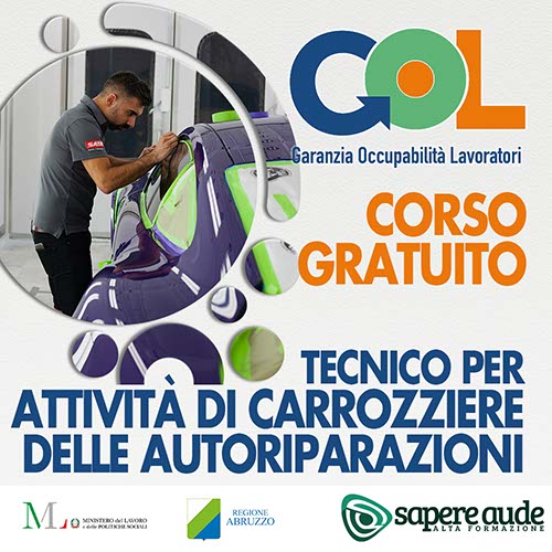 corso gratuito TECNICO PER LE ATTIVITÀ DI CARROZZIERE DELLE AUTORIPARAZIONI